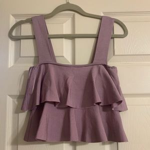 Zara crop ruffle top
